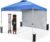 CROWN SHADES 10×10 Pop Up Canopy with 1 Side Wall – Beach Tent with One Push Setup – Outdoor Sun Shade for Events, Parties, Camping – Gazebo with STO-N-Go Cover Bag (Blue)