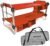 Disc-O-Bed Youth Kid-O-Bunk 2 Person Bench Bunked Double Bunk Bed Cots with 2 Side Organizers and Carry Bags for Outdoor Camping Trips, Red