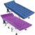 Camping Cot with Comfortable Mattress 2 Pack Blue and Purple Cots for Sleeping Camping Bed Folding Cot Guest Bed Easy to Setup Sturdy with Carry Bag for Indoor Outdoor