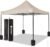 JEAREY Upgraded 10×10 Pop Up Canopy Tent, Heavy Duty Outdoor Canopy with Roller Bag,4 Sand Bags,Beige