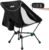 UltraPort 1-CinchLock Compact Camping Chair, Lightweight Camp Chair, Backpacking Portable Chair for Camping, Hiking, Anti-Sinking, One-Click Setup, U-Shaped Arc Design – Black