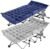 Folding Camping Cot for Adults, 2 Pack Heavy Duty Sleeping Cots with Carry Bag, Double Layer Oxford Portable Travel Camp Cots for Outdoor Camp Beach Home Office (Blue Pad & Gray Pad, 2PACK)