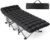 ZENPETIO Camping Cot for Adults, Heavy-Duty Portable Cot Bed with Mattress, Foldable Padded Sleeping Cots for Camping Travel Tent Day Bed Outdoor & Home Guest, Max Load 500 LBS, 75x28x15”