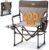 TIMBER RIDGE Heavy Duty Camping Chair with Compact Size, Portable Directors Chair with Side Table and Pocket for Camping, Lawn, Sports and Fishing, Supports Up to 400lbs,Tan