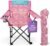 Emily Rose Kids Folding Chair | Beach Chair with Safety Lock- Camping Chair for Boyos Girls Toddler with Cup Holder & Carry Case- Tailgate, Travel, Lawn- for Indoor & Outdoor (Playful Hearts)