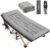 Portable Camping Cot, 600LBS Max Load, Extra Wide with Thick Mattress, Folding Cot for Outdoor Camping/Office, Home Nap (Grey)